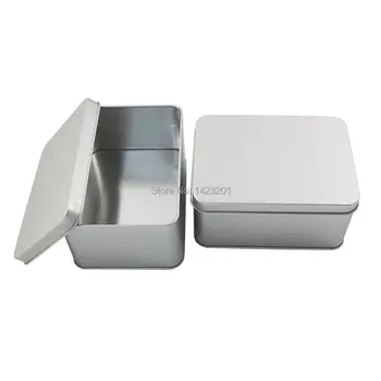 2 Pcs / Lot Height 65mm Tinplate Iron Tin Storage Case Square Container Small Box Nickel 
2 Pcs / Lot Height 65mm Tinplate Iron Tin Storage Case Square Container Small Box Nickel