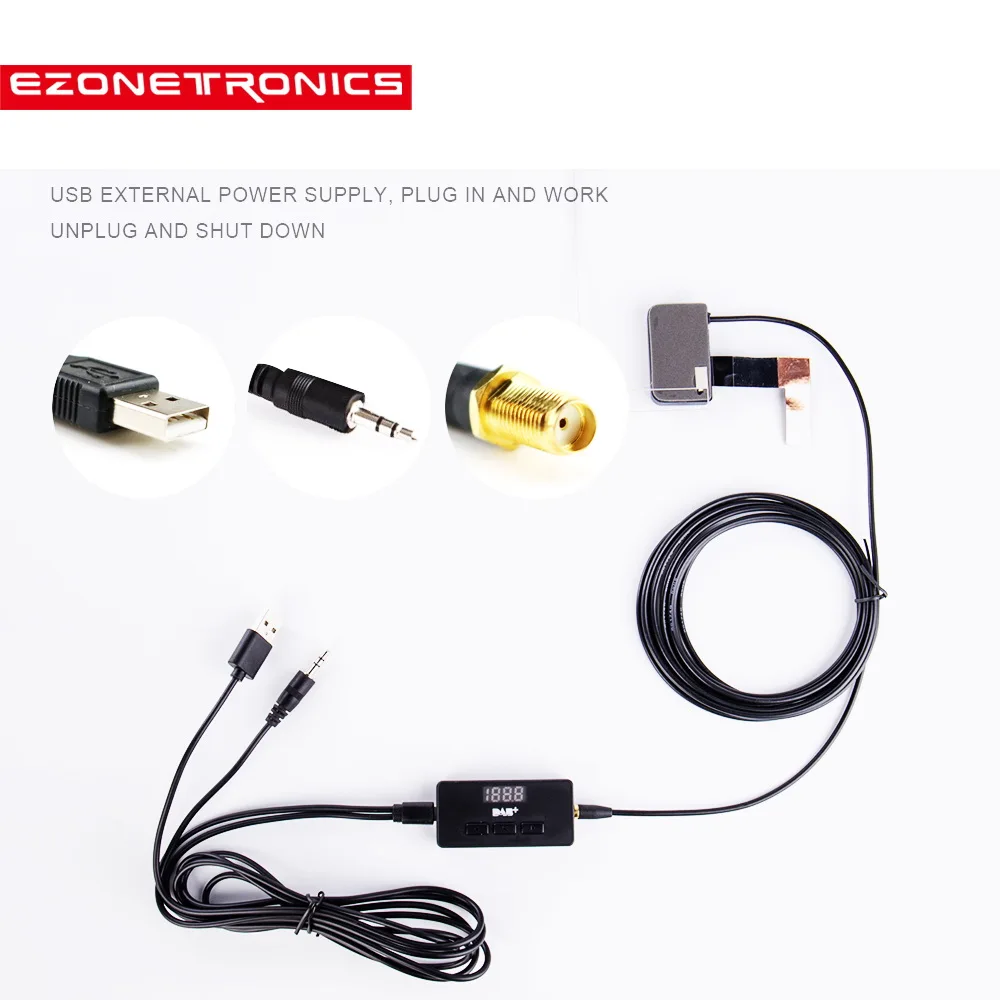 Universal DAB+ USB Dongle With Antenna For After Market Auto Player Android 5.1 6.0 7.1 8.0 DAB+ App Ready For Europe AUX
Universal DAB+ USB Dongle With Antenna For After Market Auto Player Android 5.1 6.0 7.1 8.0 DAB+ App Ready For Europe AUX