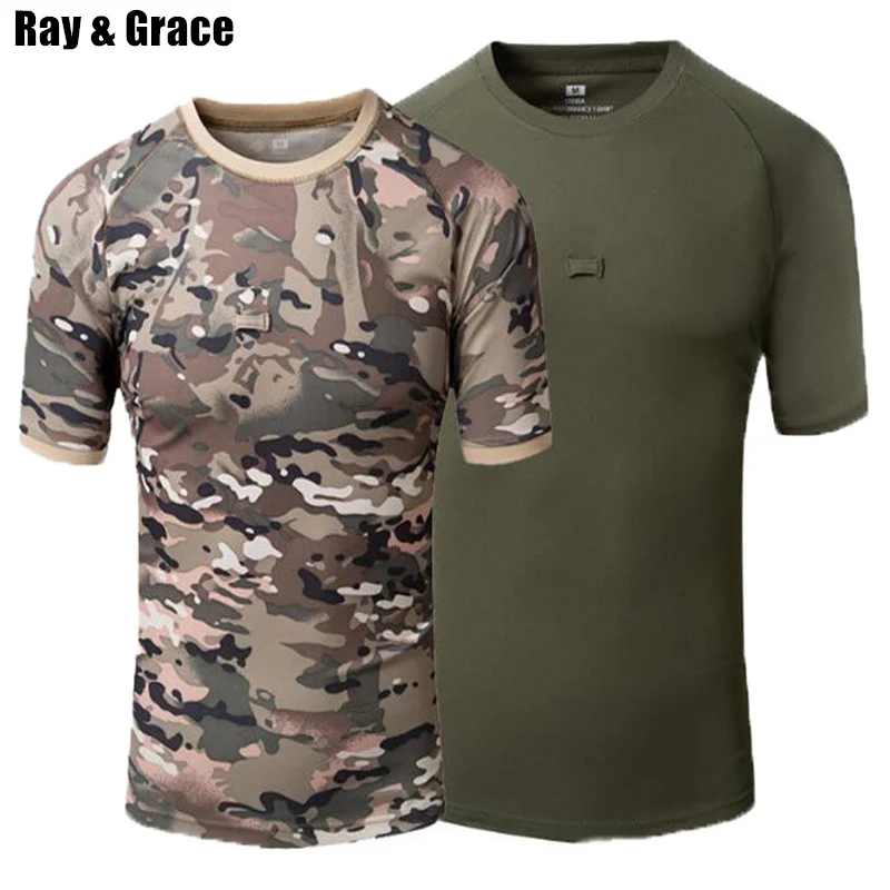 RAY GRACE Summer Hiking Outdoor T-Shirt Men Quick Drying Breathable Military Camouflage Hunting T Shirt Mountain Climbing Tops
RAY GRACE Summer Hiking Outdoor T-Shirt Men Quick Drying Breathable Military Camouflage Hunting T Shirt Mountain Climbing Tops