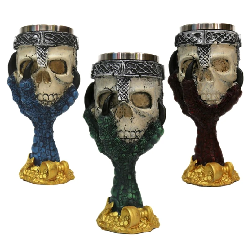 Double Wall Resin Stainless Steel 3D Dragon Claw Skull Drinking Mug Personalized Skull Whiskey Vodka Wine Goblet Cup Viking Mug
Double Wall Resin Stainless Steel 3D Dragon Claw Skull Drinking Mug Personalized Skull Whiskey Vodka Wine Goblet Cup Viking Mug