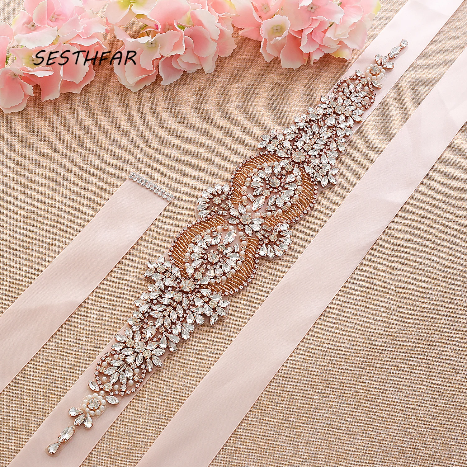 Rhinestone Wedding Belt Crystal Belt Handmade Rose Gold Diamond Bridal Belt For Dress Accessories J213RG
Rhinestone Wedding Belt Crystal Belt Handmade Rose Gold Diamond Bridal Belt For Dress Accessories J213RG