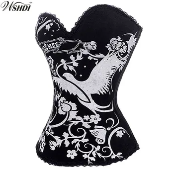 Silver Phoenix Animal Vintage Print Black Corset Top Women Sexy Corsets And Bustiers Steampunk Clothing Gothic Overbust Corselet
Silver Phoenix Animal Vintage Print Black Corset Top Women Sexy Corsets And Bustiers Steampunk Clothing Gothic Overbust Corselet