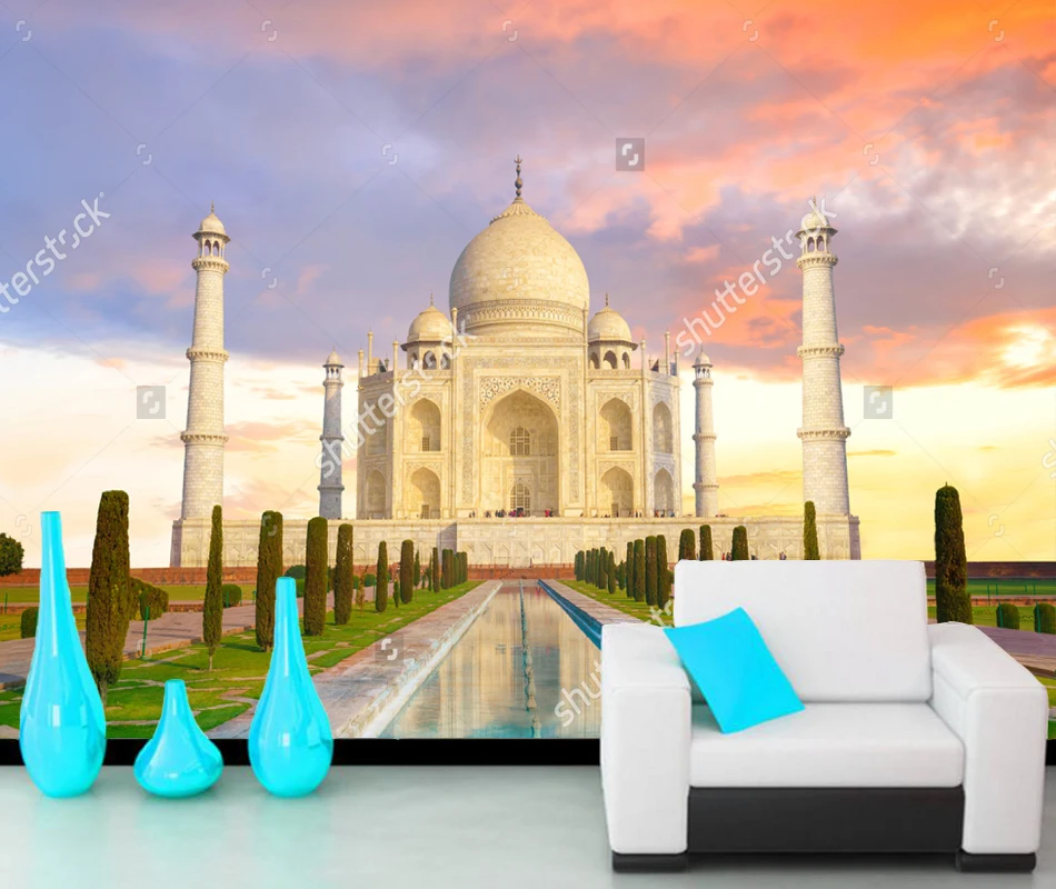 Custom City Wallpaper,Taj Mahal in Agra India sunset,Photo Mural For Living Room Sofa Background papel de parede PVC
Custom City Wallpaper,Taj Mahal in Agra India sunset,Photo Mural For Living Room Sofa Background papel de parede PVC