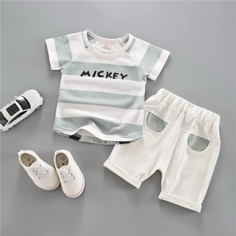 Toddler Baby Boys Tracksuits 2018 Summer Children Cartoon Sports Suits Kids Sleeveless Vest + shorts Clothes Outfit Age 1-4years 5