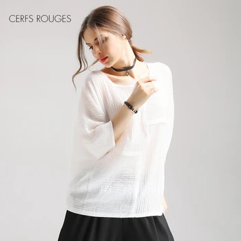 2018 hot Summer plus size Chiffon O-Neck women's Blous for women female Women's clothing Tops Spliced Three Quarter sleeve
2018 hot Summer plus size Chiffon O-Neck women's Blous for women female Women's clothing Tops Spliced Three Quarter sleeve