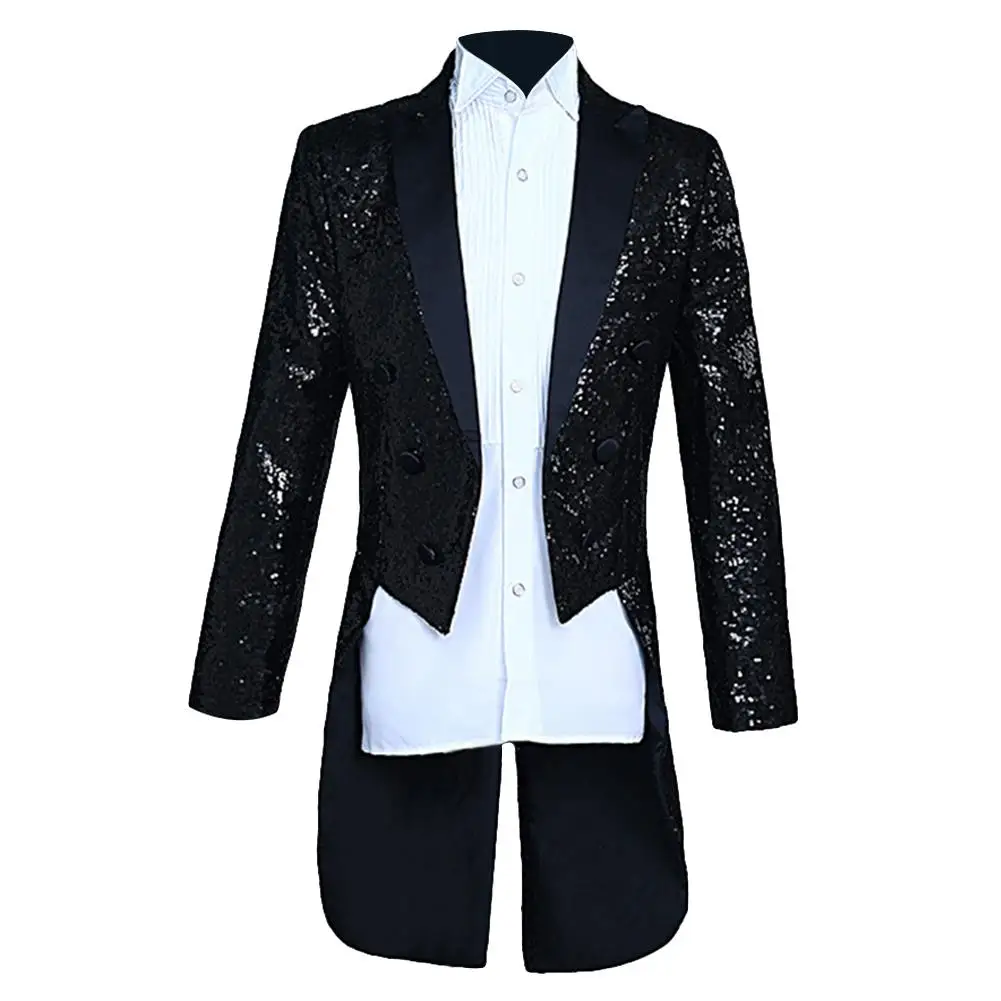 Men Sequins Singer Suit Turn Down Collar Long Sleeve Tuxedo Blazer Stage Costume
Men Sequins Singer Suit Turn Down Collar Long Sleeve Tuxedo Blazer Stage Costume