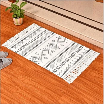 Moroccan Cotton Area Rug,Hand Woven Chic Diamond Print Tassels Throw Rugs Door Mat with Non-Slip Pads,Indoor Area Rugs Bedroom
Moroccan Cotton Area Rug,Hand Woven Chic Diamond Print Tassels Throw Rugs Door Mat with Non-Slip Pads,Indoor Area Rugs Bedroom