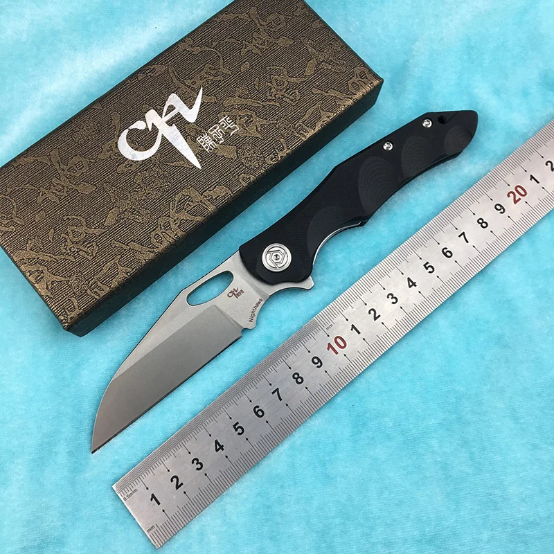 CH NIGHTHAWK version Flipper folding knife D2 blade G10 handle ball bearing outdoor camping fruit knife EDC tool
CH NIGHTHAWK version Flipper folding knife D2 blade G10 handle ball bearing outdoor camping fruit knife EDC tool