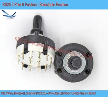 5pcs/lot RS26 2P6T Band Switch Band Channel Rotary Selector Switch 2 Pole 6 Position Selectable Position
5pcs/lot RS26 2P6T Band Switch Band Channel Rotary Selector Switch 2 Pole 6 Position Selectable Position