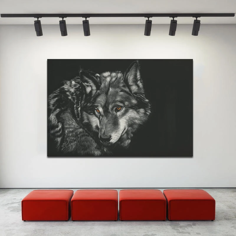 SELFLESSLY Decorative Painting Canvas Art Black Wolf Animal Pictures Poster Print Wall Art Painting For Living Room Cuadros
SELFLESSLY Decorative Painting Canvas Art Black Wolf Animal Pictures Poster Print Wall Art Painting For Living Room Cuadros