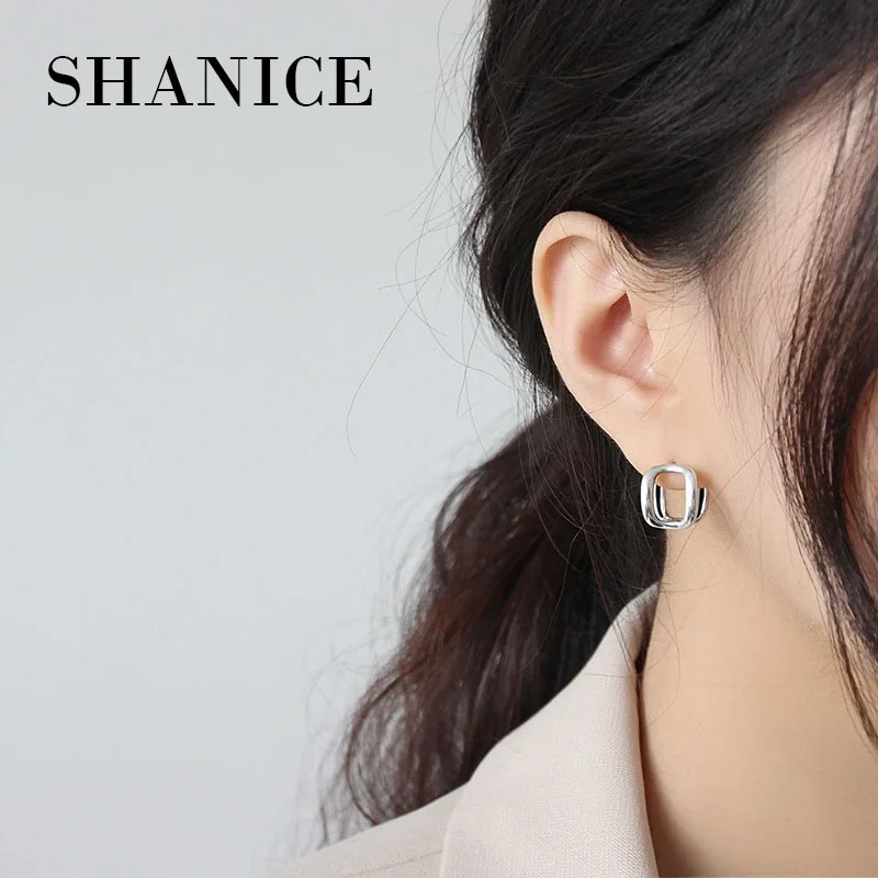 SHANICE 100% 925 Sterling Silver Geometric Square Hollow Stereoscop Ear Cuff Clip Earrings For Women Fashion Girl Earing Jewelry
SHANICE 100% 925 Sterling Silver Geometric Square Hollow Stereoscop Ear Cuff Clip Earrings For Women Fashion Girl Earing Jewelry