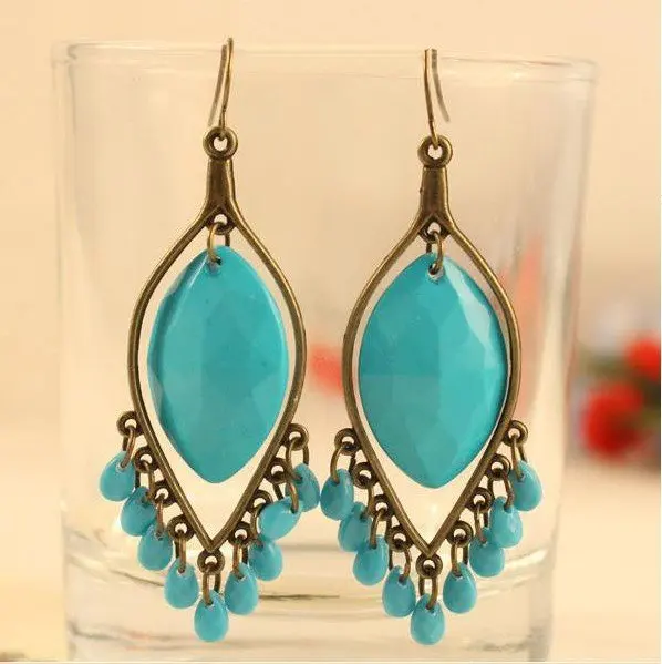 Fashion Hot Selling New Style 3 Colors Blue White Orange Stone Tassel Earring E35
Fashion Hot Selling New Style 3 Colors Blue White Orange Stone Tassel Earring E35