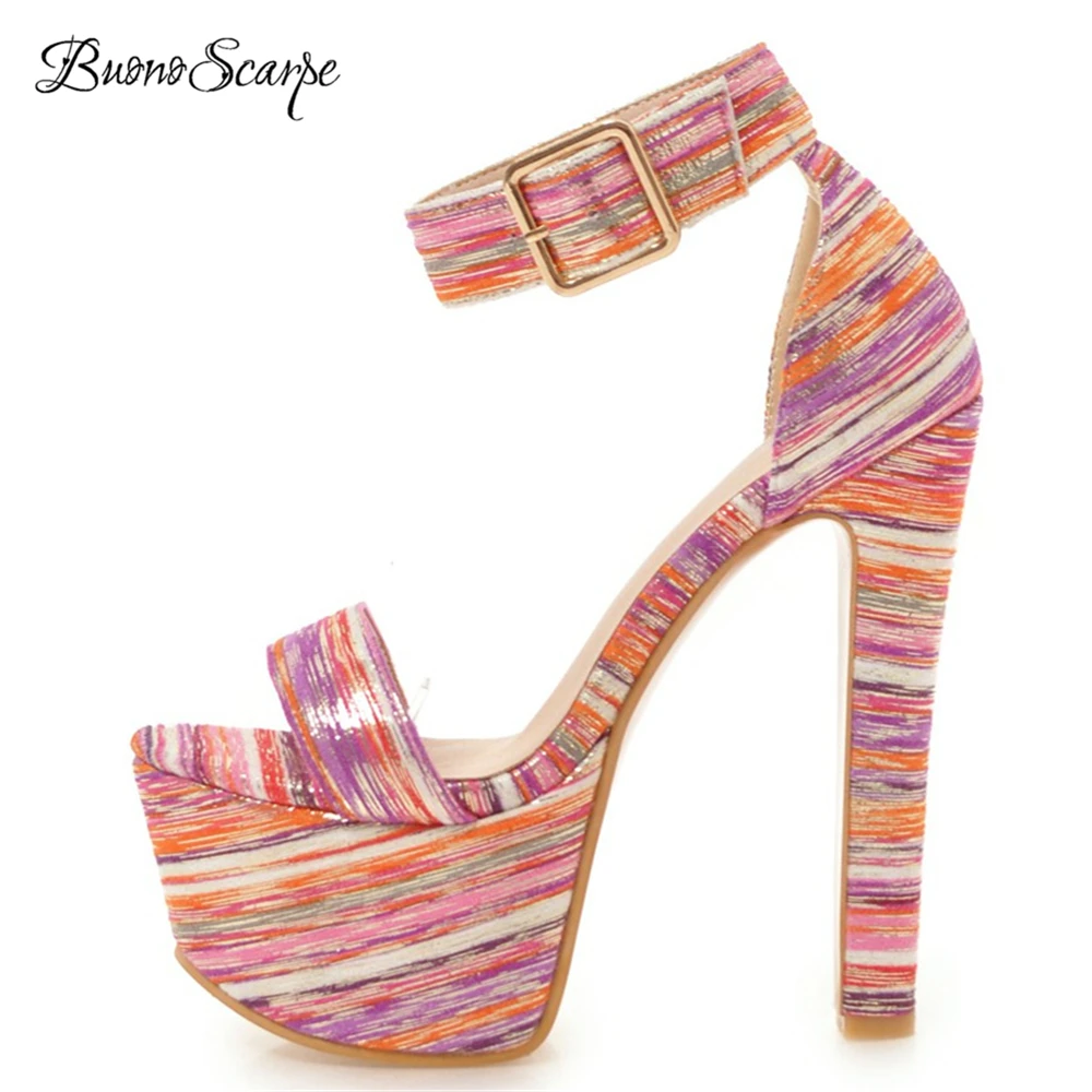 BuonoScarpe 2018 Summer High Heels 16cm Platform 5.5cm Open Toe Fashion Sandals Ankle Buckle Strap Cover Heels Big Size Sandals
BuonoScarpe 2018 Summer High Heels 16cm Platform 5.5cm Open Toe Fashion Sandals Ankle Buckle Strap Cover Heels Big Size Sandals
