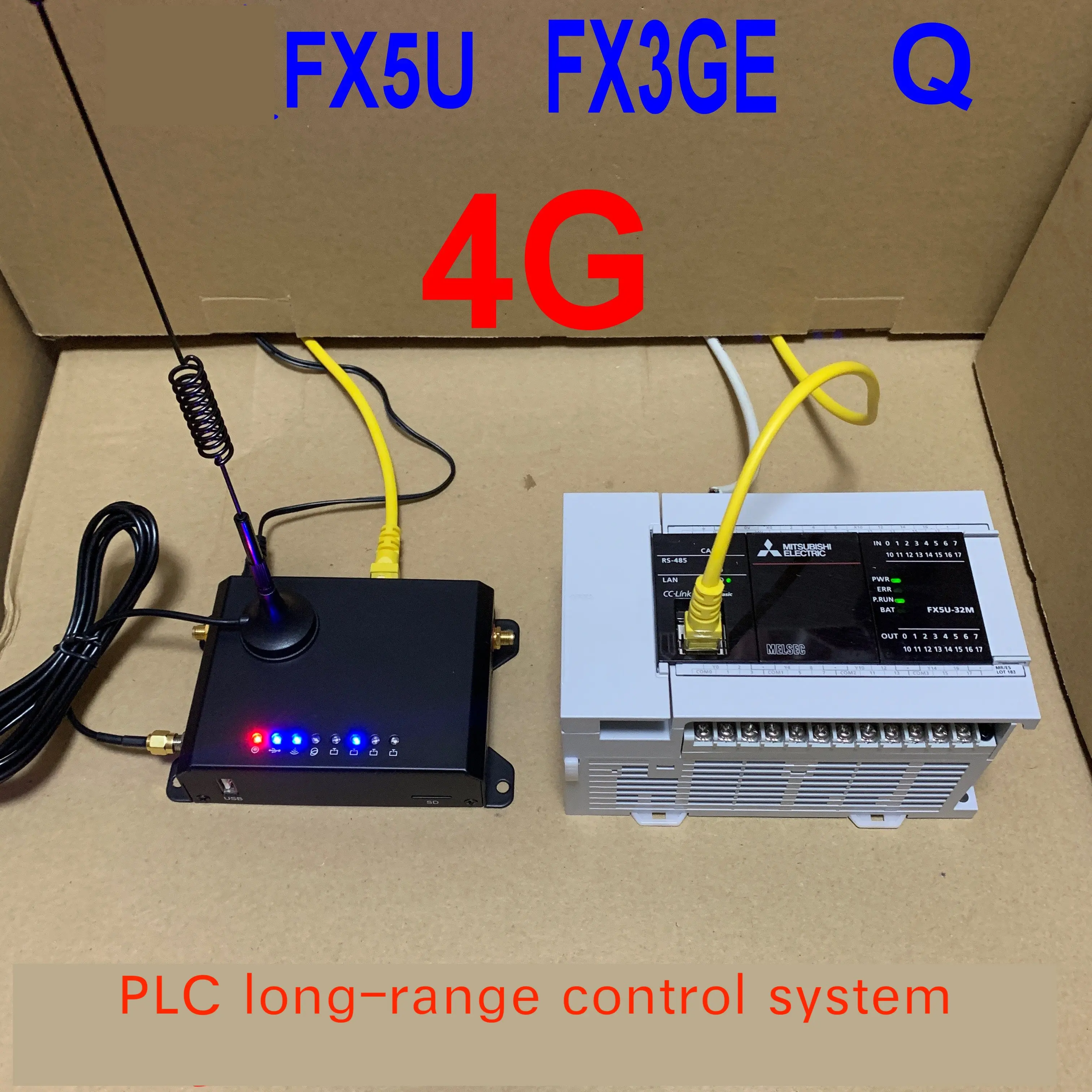 PLC long-range control System FX5U FX3GE Q support four PLC LAN (Excluding white PLC in pictures)
PLC long-range control System FX5U FX3GE Q support four PLC LAN (Excluding white PLC in pictures)