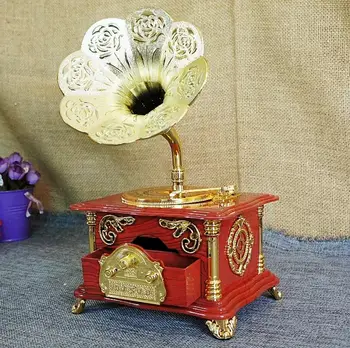 classic vintage retro carved phonograph music box kid's gift hand-made craft model for home coffee bar ornaments decoration
classic vintage retro carved phonograph music box kid's gift hand-made craft model for home coffee bar ornaments decoration