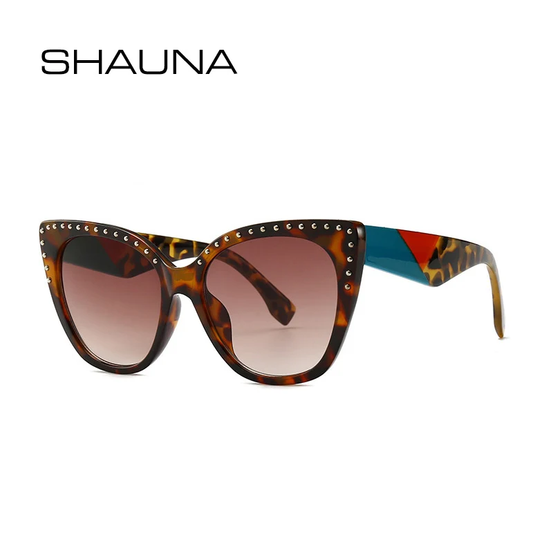 SHAUNA Rivet Decoration Mixed Colors Arm Retro Cat Eye Sunglasses Women Brand Designer Oversize Gradient Shades
SHAUNA Rivet Decoration Mixed Colors Arm Retro Cat Eye Sunglasses Women Brand Designer Oversize Gradient Shades