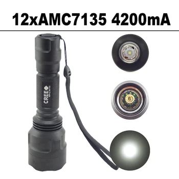 Ultra Bright C8 2000Lm XP-L HI High Intensity 12xAMC7135 Driver 4200mA 1-Mode(on/off) 18650 LED Flashlight
Ultra Bright C8 2000Lm XP-L HI High Intensity 12xAMC7135 Driver 4200mA 1-Mode(on/off) 18650 LED Flashlight