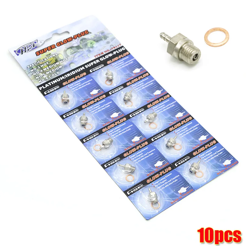 10pcs Medium & Hot Spark Glow Plugs 3# N3 N4 Engine Parts For 1:8 1/10 RC Nitro Buggy Monster Truck Fit Redcat HSP 70117
10pcs Medium & Hot Spark Glow Plugs 3# N3 N4 Engine Parts For 1:8 1/10 RC Nitro Buggy Monster Truck Fit Redcat HSP 70117
