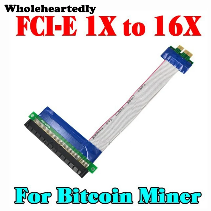 PCI-E 1X 16X Flexible Extension PCI Express 1 to 16 X Adapter PCI-E Extender Converter Riser Cable for Bitcoin Miner
PCI-E 1X 16X Flexible Extension PCI Express 1 to 16 X Adapter PCI-E Extender Converter Riser Cable for Bitcoin Miner