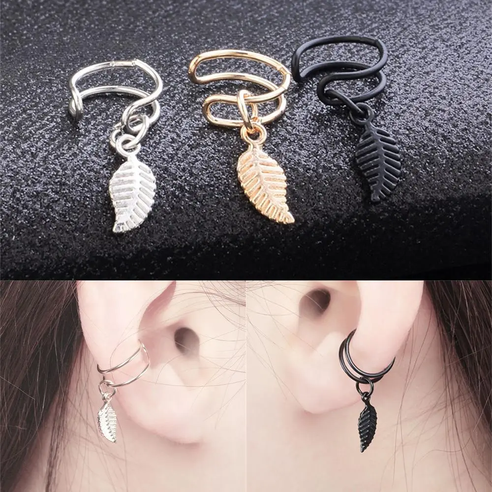 1Pair Punk Rock Leaves Ear Clip Ear Earrings Fashion Women Clip Cuff Wrap No Piercing-Clip On Unique exquisite Fashion Jewelry
1Pair Punk Rock Leaves Ear Clip Ear Earrings Fashion Women Clip Cuff Wrap No Piercing-Clip On Unique exquisite Fashion Jewelry