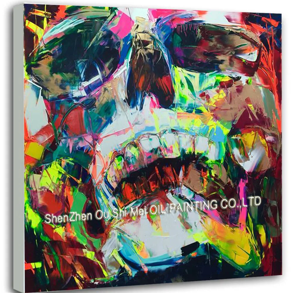 goods idea handpainted oil pictures art on Canvas colorful ghost face skull head wall painting for living room home decor
goods idea handpainted oil pictures art on Canvas colorful ghost face skull head wall painting for living room home decor