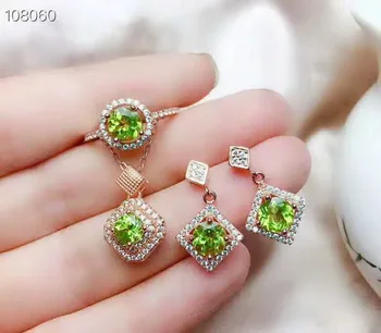Fidelity Natural 6mm peridot s925 sterling silver fresh fine jewelry sets gift for women natural green gemstone
Fidelity Natural 6mm peridot s925 sterling silver fresh fine jewelry sets gift for women natural green gemstone