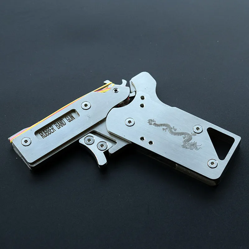 Six Consecutive Sooting Rubber Band Gun can Be Launched Seiko Stainless Steel Mini Folding Gun Dragon Pattern Outdoor Toy Gift
Six Consecutive Sooting Rubber Band Gun can Be Launched Seiko Stainless Steel Mini Folding Gun Dragon Pattern Outdoor Toy Gift