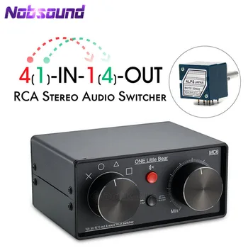 Little Bear Mini 4(1)-IN-1(4)-OUT RCA Stereo Audio Switcher Umschalter Passive Selector Box Black
Little Bear Mini 4(1)-IN-1(4)-OUT RCA Stereo Audio Switcher Umschalter Passive Selector Box Black