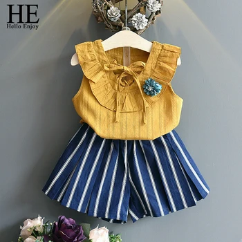 HE Hello Enjoy Children Clothing Sets Kids Clothes Girls Summer Casual Sleeveless Applique T-shirt+Stripe Shorts Suits 2019
HE Hello Enjoy Children Clothing Sets Kids Clothes Girls Summer Casual Sleeveless Applique T-shirt+Stripe Shorts Suits 2019
