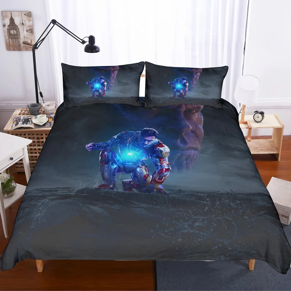 The Avengers Alliance Duvet Cover Set 3D Printed Iron Man with Blue Light Bedding Set 3 Piece with 2 Pillowcase Black Bedclothes
The Avengers Alliance Duvet Cover Set 3D Printed Iron Man with Blue Light Bedding Set 3 Piece with 2 Pillowcase Black Bedclothes