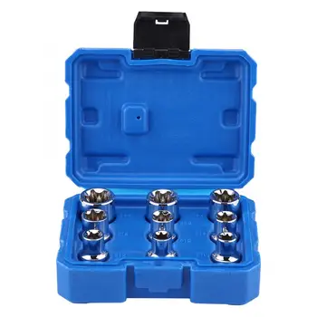 Oversea 9Pcs 1/2" Drive E-Type Torx Star Bit Socket Set E10-E24 Repair Tool Kit automobiles
Oversea 9Pcs 1/2" Drive E-Type Torx Star Bit Socket Set E10-E24 Repair Tool Kit automobiles