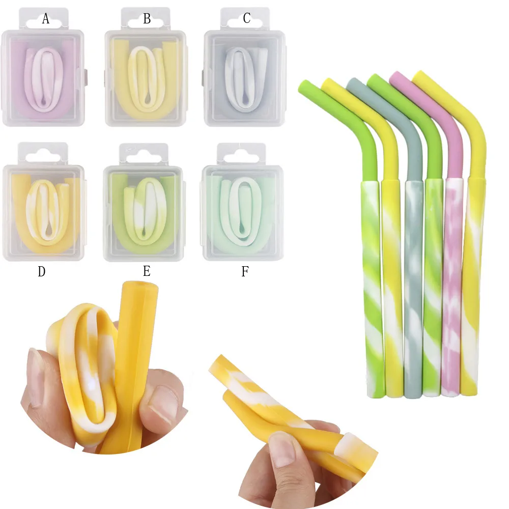 Silicone Straws Portable Reusable Washable Food Grade Silicone Drinking Bent Straws With Box Length 23cm reuseable straw New
Silicone Straws Portable Reusable Washable Food Grade Silicone Drinking Bent Straws With Box Length 23cm reuseable straw New
