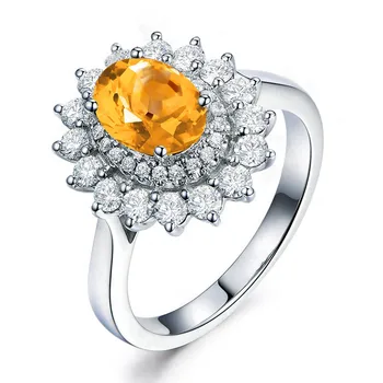 AINUOSHI Natural Citrine Sunflower Ring 1.25ct Oval Cut Gems 925 Sterling Silver Halo Ring Engagement Party Jewelry Women Ring
AINUOSHI Natural Citrine Sunflower Ring 1.25ct Oval Cut Gems 925 Sterling Silver Halo Ring Engagement Party Jewelry Women Ring