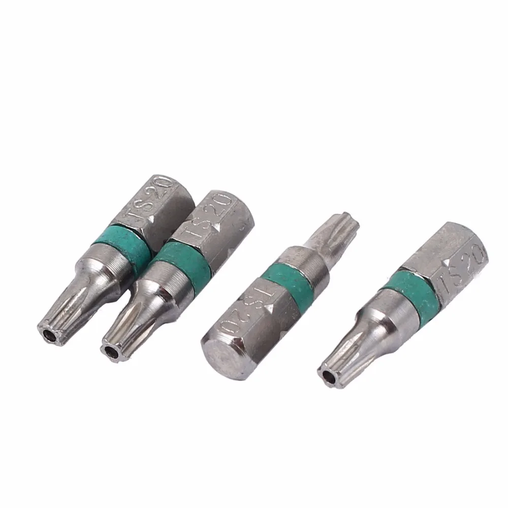 

Uxcell 4Pcs 25mm x 6.3mm TS20 Magnetic Torx Security Screwdriver Bit Repair Tool for Torque-setting Tools