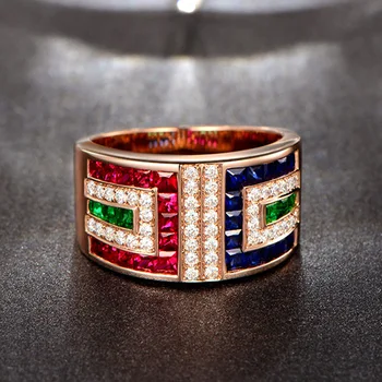 Huitan Luxury Women Ring Band Multicolored Cubic Zircon Boho Women Ring Charming Rainbow Jewelry Ring For Cool Girl Wholesale
Huitan Luxury Women Ring Band Multicolored Cubic Zircon Boho Women Ring Charming Rainbow Jewelry Ring For Cool Girl Wholesale