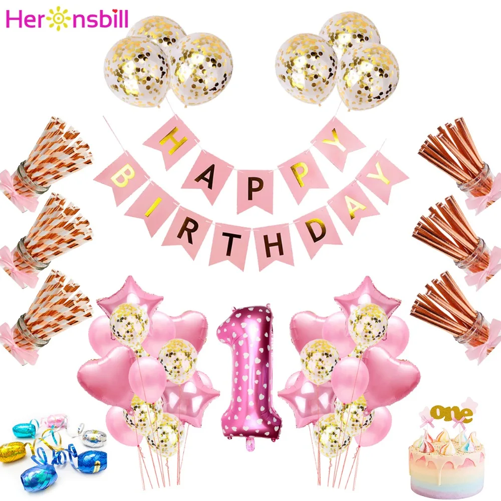 Heronsbill First Happy Birthday Banner Garland PhotoBooth Props Baby Boy Girl 1st Party Table Decorations My 1 One Year Supplies
Heronsbill First Happy Birthday Banner Garland PhotoBooth Props Baby Boy Girl 1st Party Table Decorations My 1 One Year Supplies