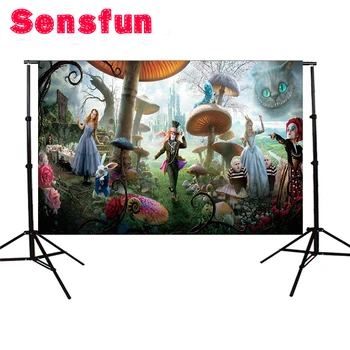 Viny Alice in Wonderland Photocall White Rabbit Mushroom Dinner Castle Flowers Custom Photo Studio Backdrop Background 5x7FT
Viny Alice in Wonderland Photocall White Rabbit Mushroom Dinner Castle Flowers Custom Photo Studio Backdrop Background 5x7FT