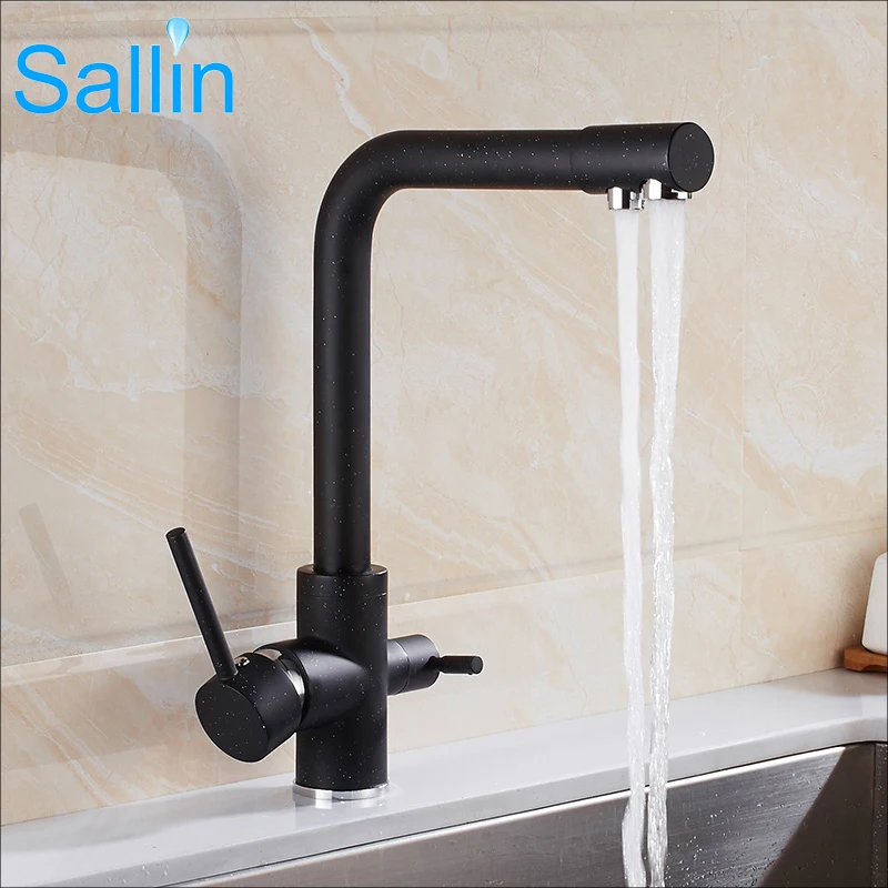 Solid Brass Black Bronze Kitchen Faucet Double Spout Drinking Water Filter Kitchen Faucet Tri-flow Tap for Kitchen Crane Tap
Solid Brass Black Bronze Kitchen Faucet Double Spout Drinking Water Filter Kitchen Faucet Tri-flow Tap for Kitchen Crane Tap