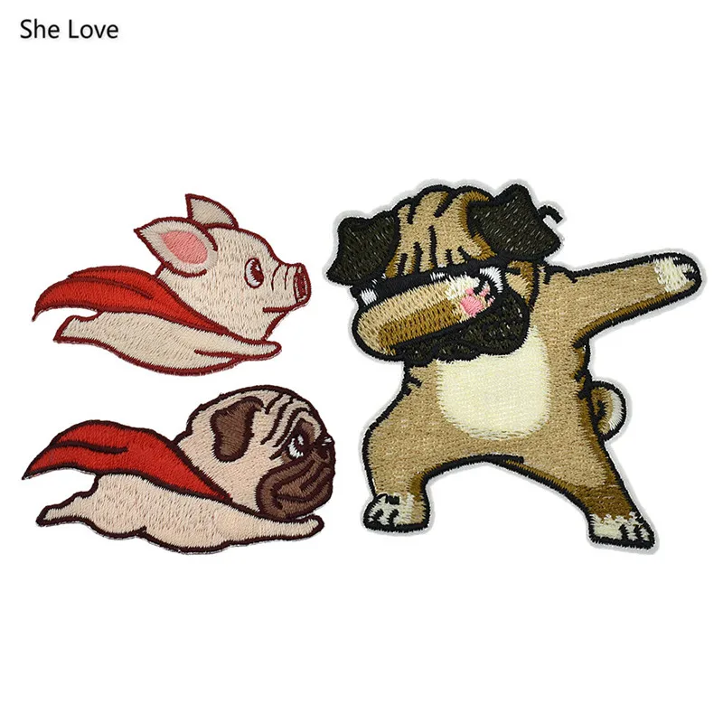 She Love 5Pcs/lot Funny Cartoon Flying Dog Pig Patch Embroidered Iron On Cute Animal Patches For Clothing Stickers Appliques
She Love 5Pcs/lot Funny Cartoon Flying Dog Pig Patch Embroidered Iron On Cute Animal Patches For Clothing Stickers Appliques