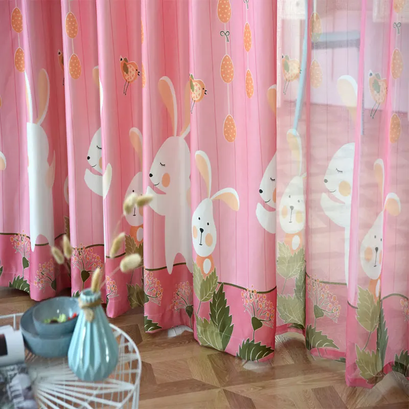 Simple Modern Nordic Plant Personality Curtain Custom Carton Rabbit For Girls boys Living Room Window Curtains Drapes AP116-40
Simple Modern Nordic Plant Personality Curtain Custom Carton Rabbit For Girls boys Living Room Window Curtains Drapes AP116-40