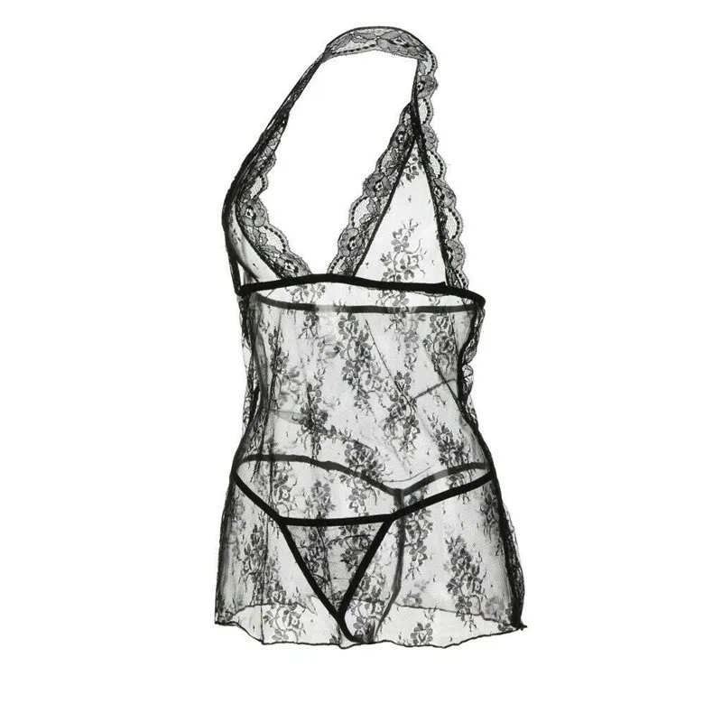 Sexy Lingerie Lace Dress+G-string Thong Babydoll Sleepwear Underwear Nightwear Lightweight Perspective Nightdress
Sexy Lingerie Lace Dress+G-string Thong Babydoll Sleepwear Underwear Nightwear Lightweight Perspective Nightdress