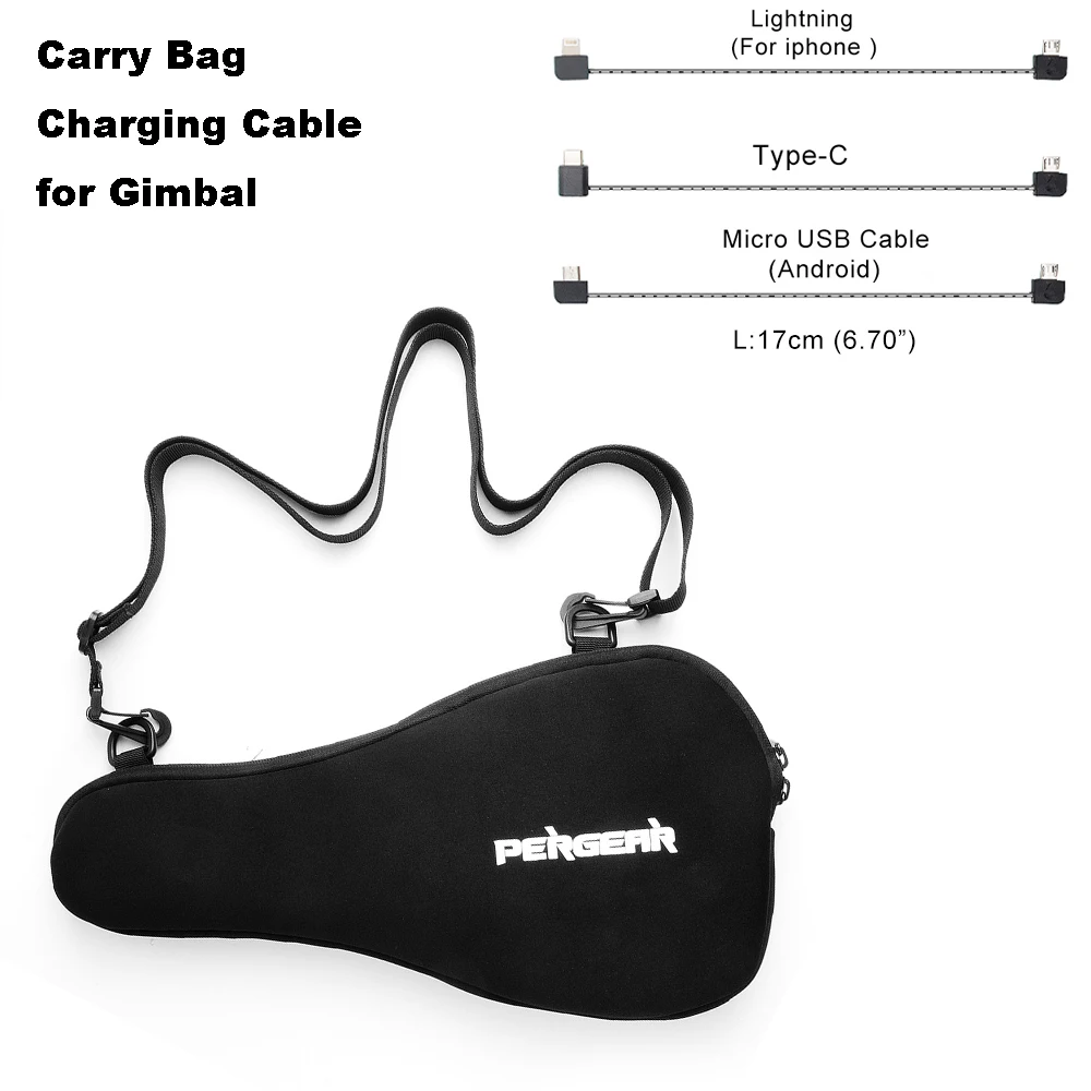 

Charging Cable Carry Bag Case for Zhiyun Smooth 4 Feiyutech G5 G6 Vimble 2 Gimbal for Lightning Type-C Micro-usb Charger Cable