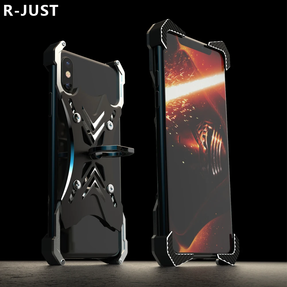R-JUST Luxury Hard Metal Aluminum Armor Protect Ring Holder Phone Case for iPhone XR X Back CoverFor iPhone XS Max Case Cover
R-JUST Luxury Hard Metal Aluminum Armor Protect Ring Holder Phone Case for iPhone XR X Back CoverFor iPhone XS Max Case Cover