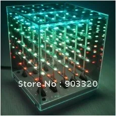 Горячая Распродажа SMD 1206 3 в 1 11*11*14 см (ДхШхВ) Укладка 3D светодиодный куб светильник