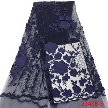 Latest Nigeria French Lace Fabrics Navy Blue Embroidered African Tulle Mesh Lace Fabrics 2019 High Quality For Dress L2343B-3
Latest Nigeria French Lace Fabrics Navy Blue Embroidered African Tulle Mesh Lace Fabrics 2019 High Quality For Dress L2343B-3
