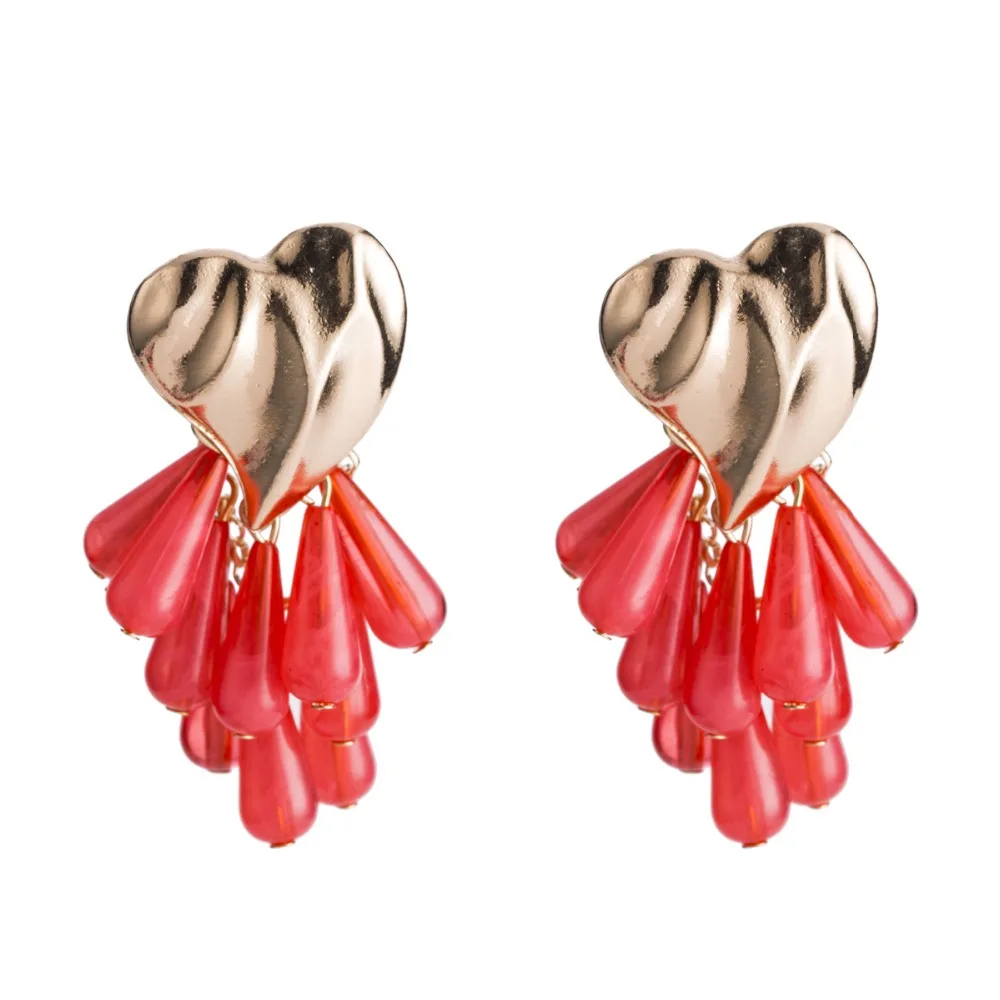 2018 New Arrival Alloy Heart Earrings For Women Vintage Bohemia Red Yellow Beads Tassel Statement Earrings Boho Ethinc Jewelry
2018 New Arrival Alloy Heart Earrings For Women Vintage Bohemia Red Yellow Beads Tassel Statement Earrings Boho Ethinc Jewelry
