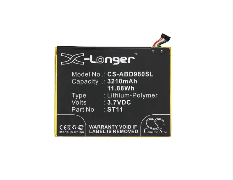 Cameron Sino 3210mAh battery for AMAZON Kindle Fire HD 8 5th Kindle HD 8 for AMAZON 26S1009 26S1009-A(1ICP3/113/84) ST11 ST11A
Cameron Sino 3210mAh battery for AMAZON Kindle Fire HD 8 5th Kindle HD 8 for AMAZON 26S1009 26S1009-A(1ICP3/113/84) ST11 ST11A