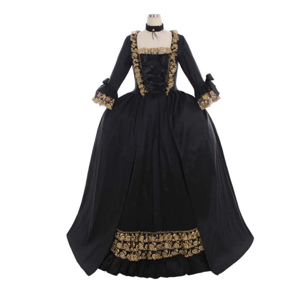 Cosplaydiy Custom Made 18th Century Colonial Black Rococo Belle Ball Gown Marie Antoinette Baroque Dress Wedding Dress L320
Cosplaydiy Custom Made 18th Century Colonial Black Rococo Belle Ball Gown Marie Antoinette Baroque Dress Wedding Dress L320