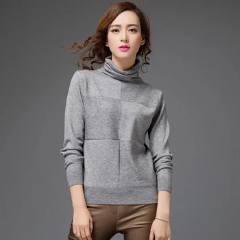 Turtleneck Sweater Women's Knitted Pullovers Female Autumn Winter Wild Slim Plaid Design Long Sleeve Knit Bottoming Sweater
Turtleneck Sweater Women's Knitted Pullovers Female Autumn Winter Wild Slim Plaid Design Long Sleeve Knit Bottoming Sweater