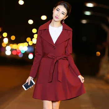 Plus Size S-4XL Long Trench Coat Women Clothes 2018 Autumn Long Coat Women Overcoat Ladies Coat Trench Jacket Black/Red
Plus Size S-4XL Long Trench Coat Women Clothes 2018 Autumn Long Coat Women Overcoat Ladies Coat Trench Jacket Black/Red